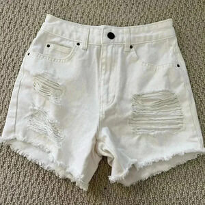 Billabong white jean shorts